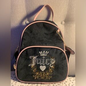Juicy Couture Black Heritage Logo Backpack Like new